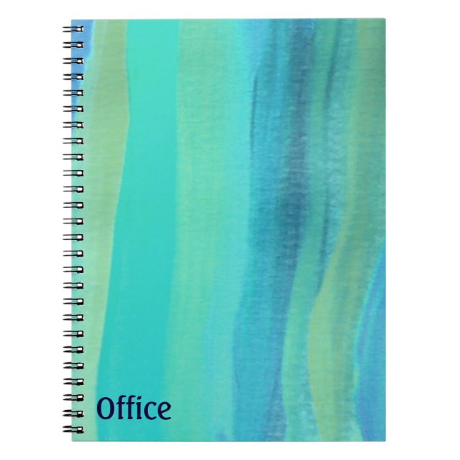 Watercolor Blues Spiral Notebook (Front)