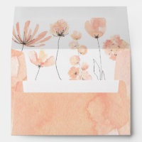 Watercolor Blush & Blooms Floral Peach Invitation
