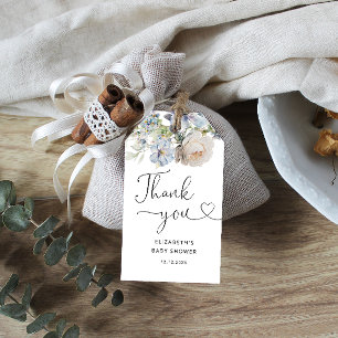 Watercolor Blush FLoral Baby Shower Thank you Gift Tags