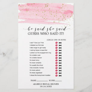 Watercolor Blush & Gold Wedding Word Search Game