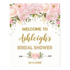 Watercolor Blush Peonies Bridal Shower Welcome
