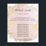 watercolor blush pink beauty salon<br><div class="desc">beauty salon professional makeup artist flyer</div>