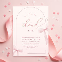 Watercolor Blush Pink Bow Snowflake Baby Shower
