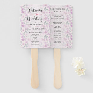 Watercolor Blush Pink Hand Fan