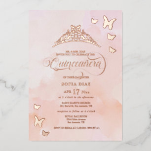 Watercolor Blush Pink Quinceañera