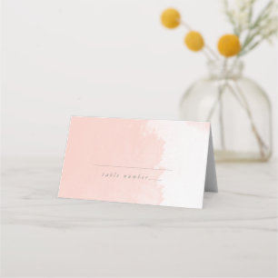 watercolor blush wedding ceremony table place card