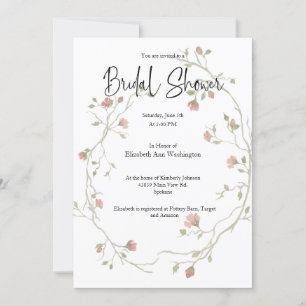 Watercolor Bohemian Bridal Shower Invitation