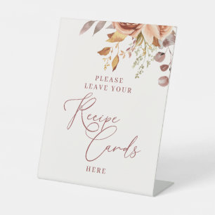 Watercolor Bohemian Flower Bridal Shower Pedestal Sign