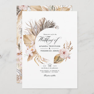 Watercolor Bohemian Wedding Invitation