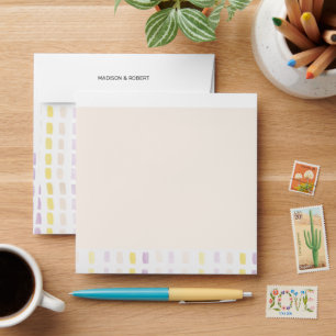 Watercolor Boho Blush Floral Elegant Envelope