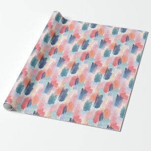 Watercolor Boho Brush Marks Wrapping Paper
