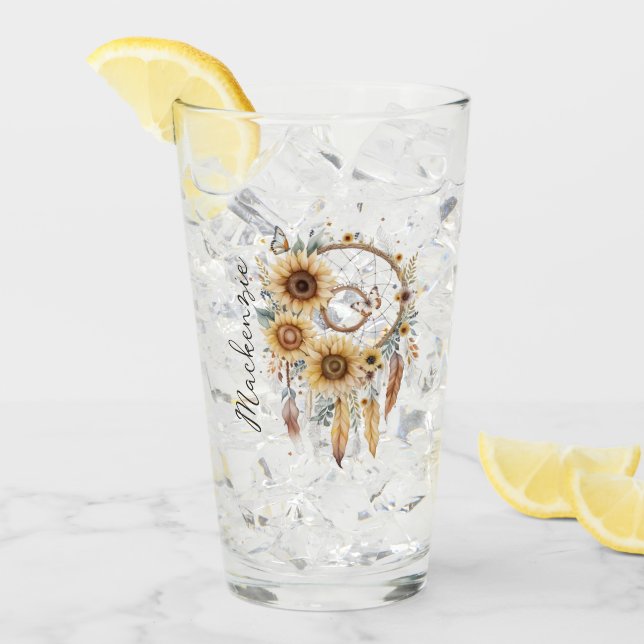 Watercolor Boho Dreamcatcher Glass (Front Ice)