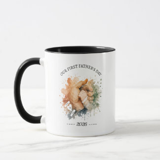 Watercolor Boho First Father’s Day Fist Bump Mug