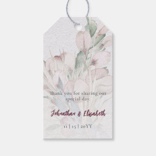 Watercolor Boho Floral and Botanical Wedding Favou Gift Tags