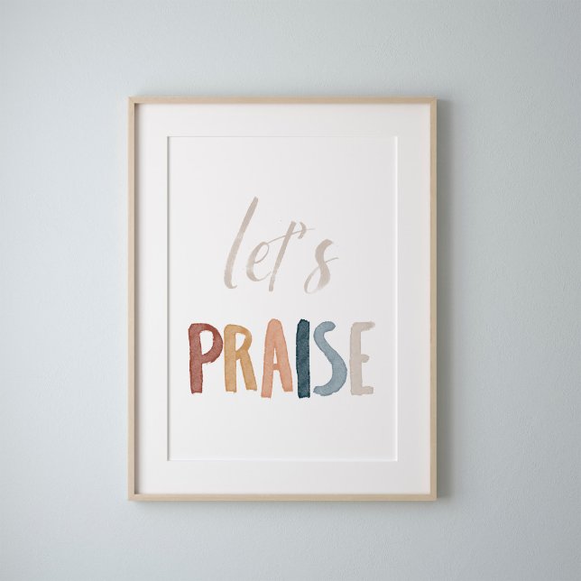 Watercolor boho lets praise poster (Creator Uploaded)