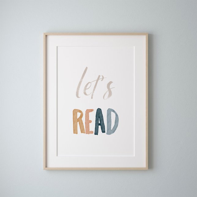 Watercolor boho lets read poster (Creator Uploaded)