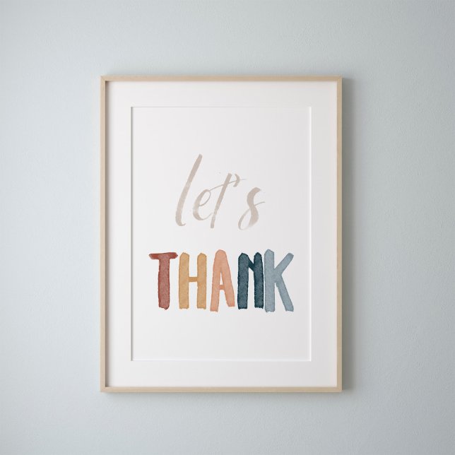 Watercolor boho lets thank poster (Creator Uploaded)