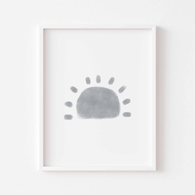 Watercolor boho minimalist sun poster (Creator Uploaded)
