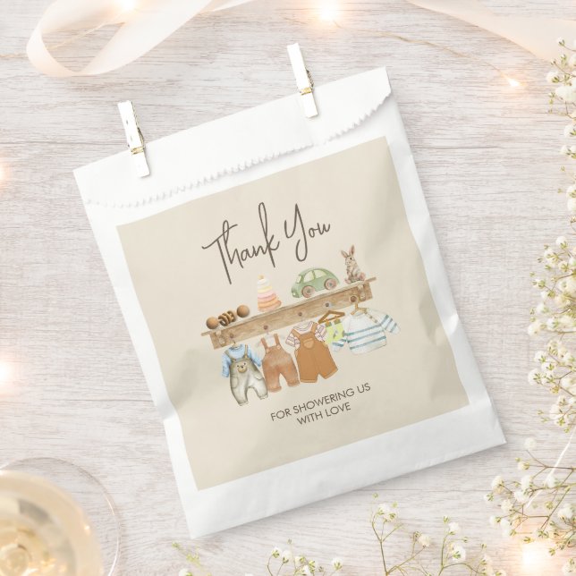 Watercolor  Boho Nursery Baby Shower Thank You  Favour Bags (Clipped)