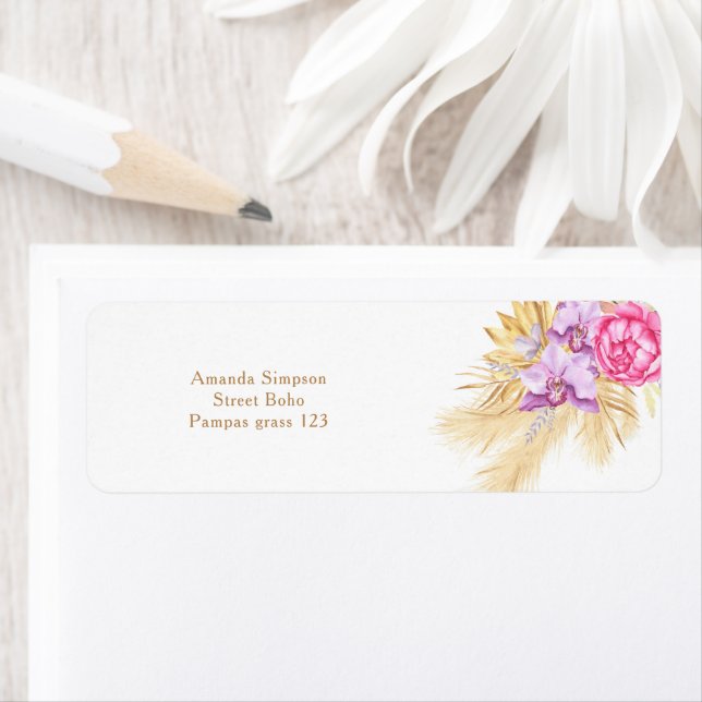 Watercolor boho pampas grass - Baby shower (Insitu)