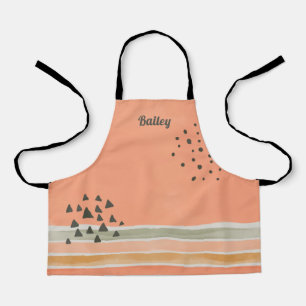 Watercolor Boho Personalised Name Apron