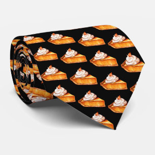 Watercolor Boho Pumpkin Pie Pattern Tie