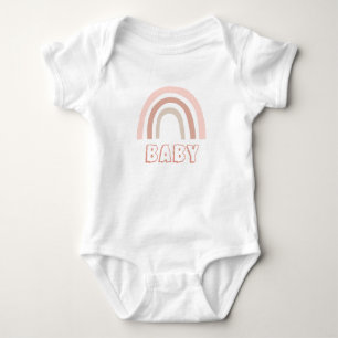Watercolor Boho Rainbow Baby Bodysuit