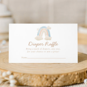 Watercolor Boho Rainbow Baby Shower Diaper Raffle Enclosure Card