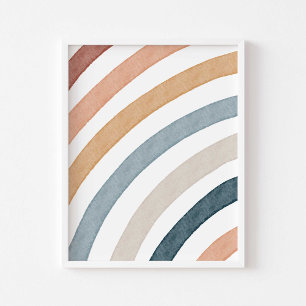 Watercolor Boho rainbow poster