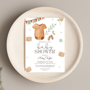 Watercolor Boho Shower Baby Shower Invitation