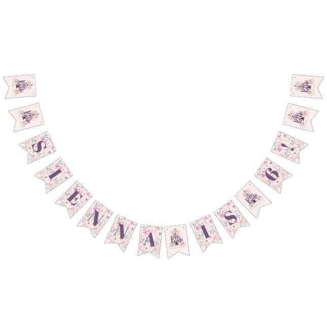 Watercolor boho teepee birthday party bunting bunting  (All)