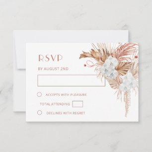 Watercolor Boho Wedding RSVP Card