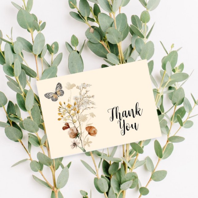 Watercolor Boho Wildflower Thank You (Creator Uploaded)