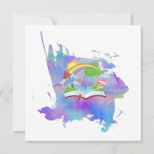 Watercolor book  invitation