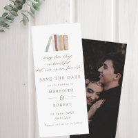 Watercolor Books Every Love Story Wedding Bookmark