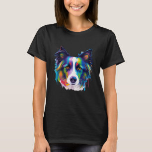 Watercolor Border Collie Dog For Men Women Kids T-Shirt