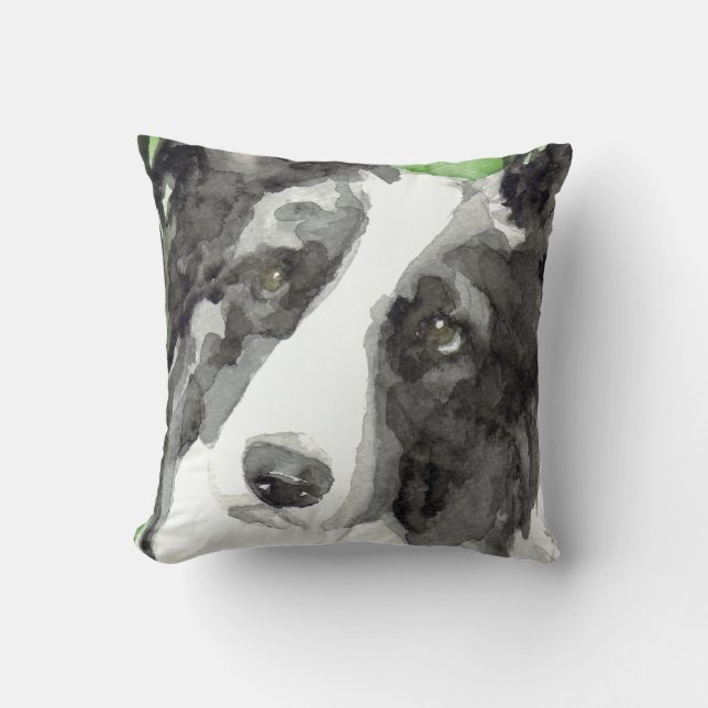 Watercolor Border Collie Gifts Cushion (Front)