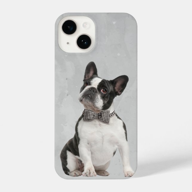 Watercolor Boston Terrier Dog Pet Animal Nature  iPhone Case (Back)