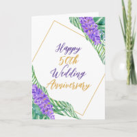 Watercolor Botanical 50th Wedding Anniversary
