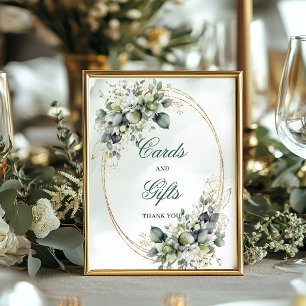 Watercolor Botanical Cards And Gifts Table Sign