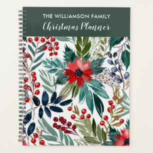 Watercolor Botanical Christmas Planner