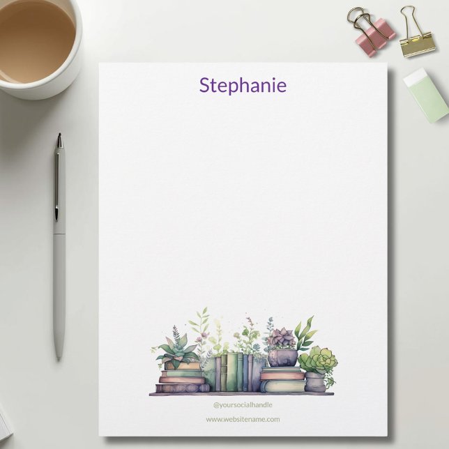 Watercolor Botanical Custom Custom Letterhead (Creator Uploaded)