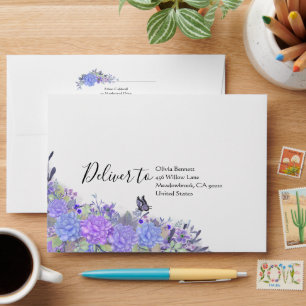 Watercolor Botanical Envelope