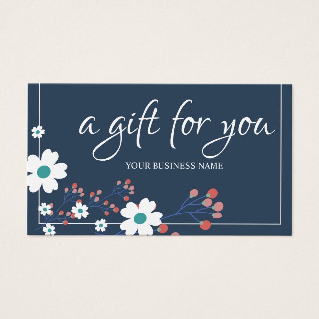 Watercolor botanical Foliage Gift Certificate (Front)