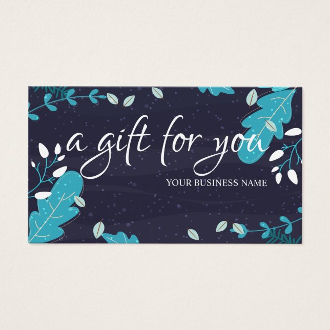 Watercolor botanical Foliage Gift Certificate (Front)