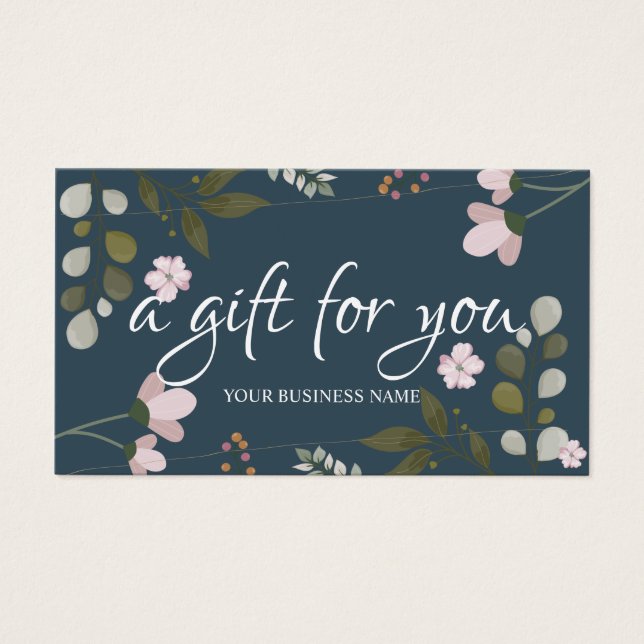 Watercolor botanical Foliage Gift Certificate (Front)