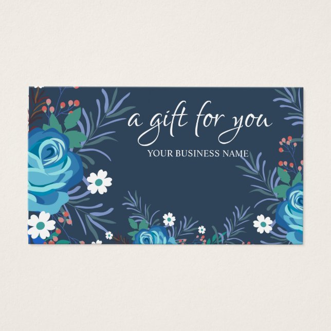Watercolor botanical Foliage Gift Certificate (Front)