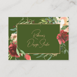 Watercolor Botanical Frame Business Card