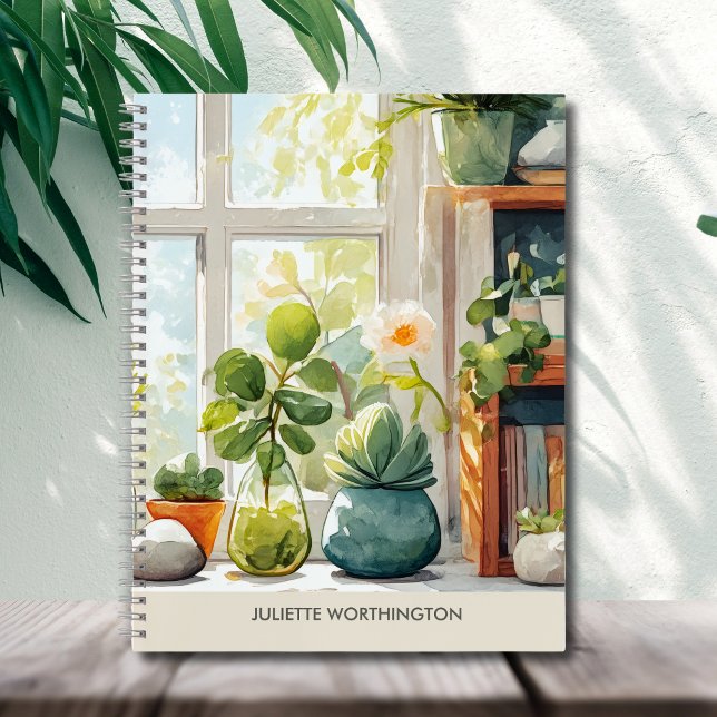 Watercolor Botanical Garden Personalised Notebook (Creator Uploaded)