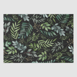 Watercolor Botanical Greenery leaves Tissue Paper